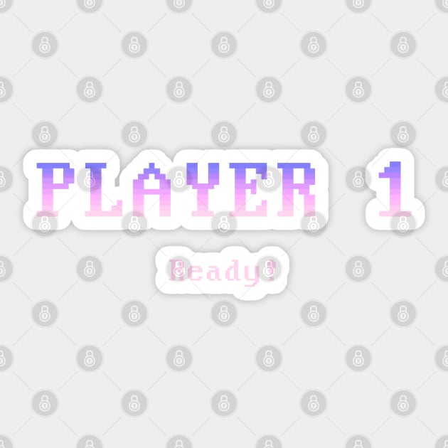 Player 1 (pastel) Sticker by Luna-Cooper